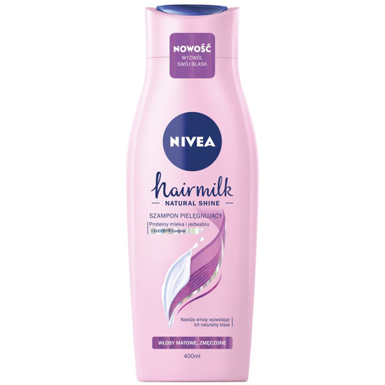 nivea hairmilk szampon różowy