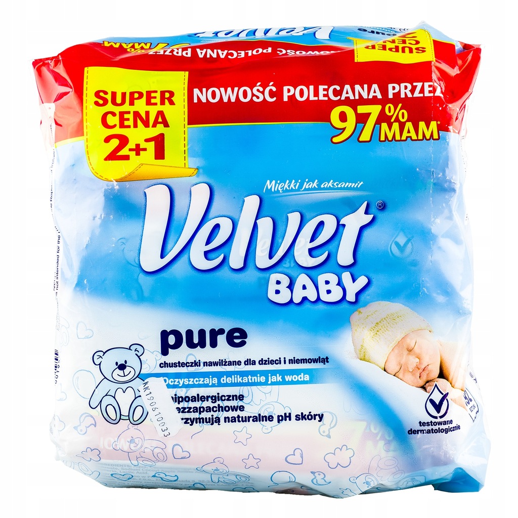 chusteczki nawilżane velvet baby pure