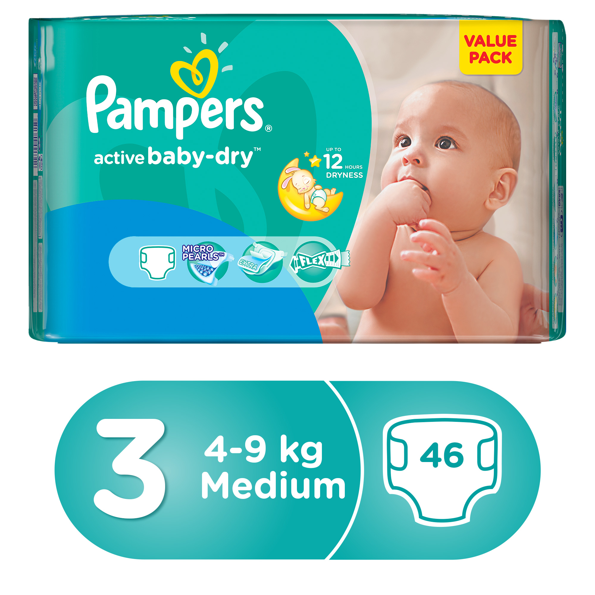 pampers active baby dry 3 midi