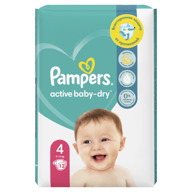 pampers avtive baby 4