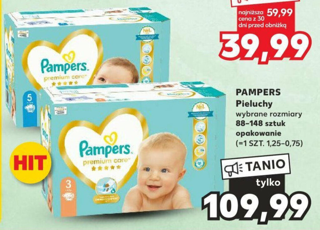 pampers premium care 1 88 szt promocja