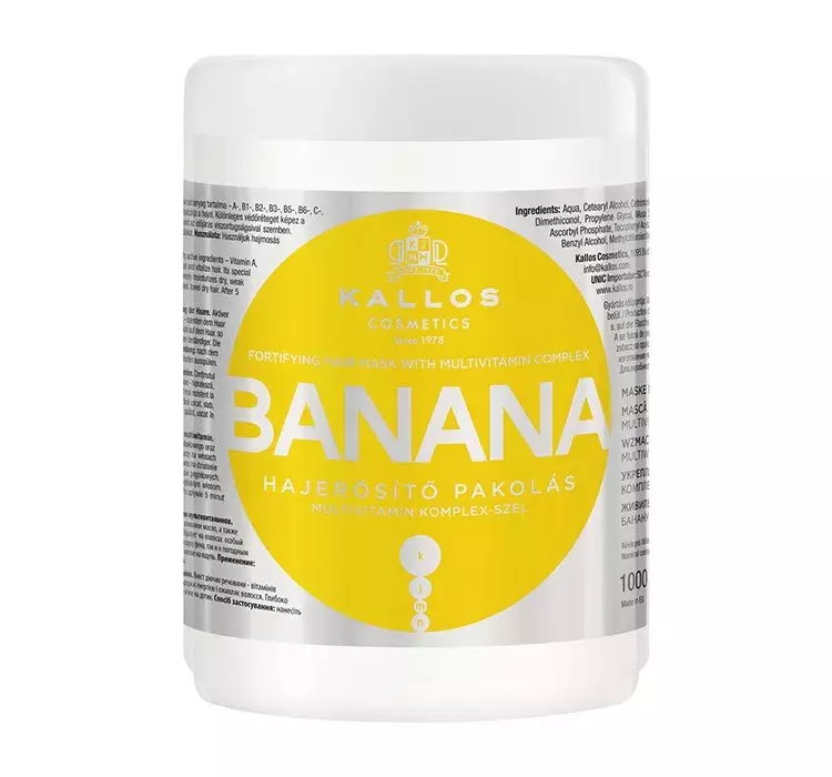 kallos kjmn banana szampon bananowy 1000ml opinie