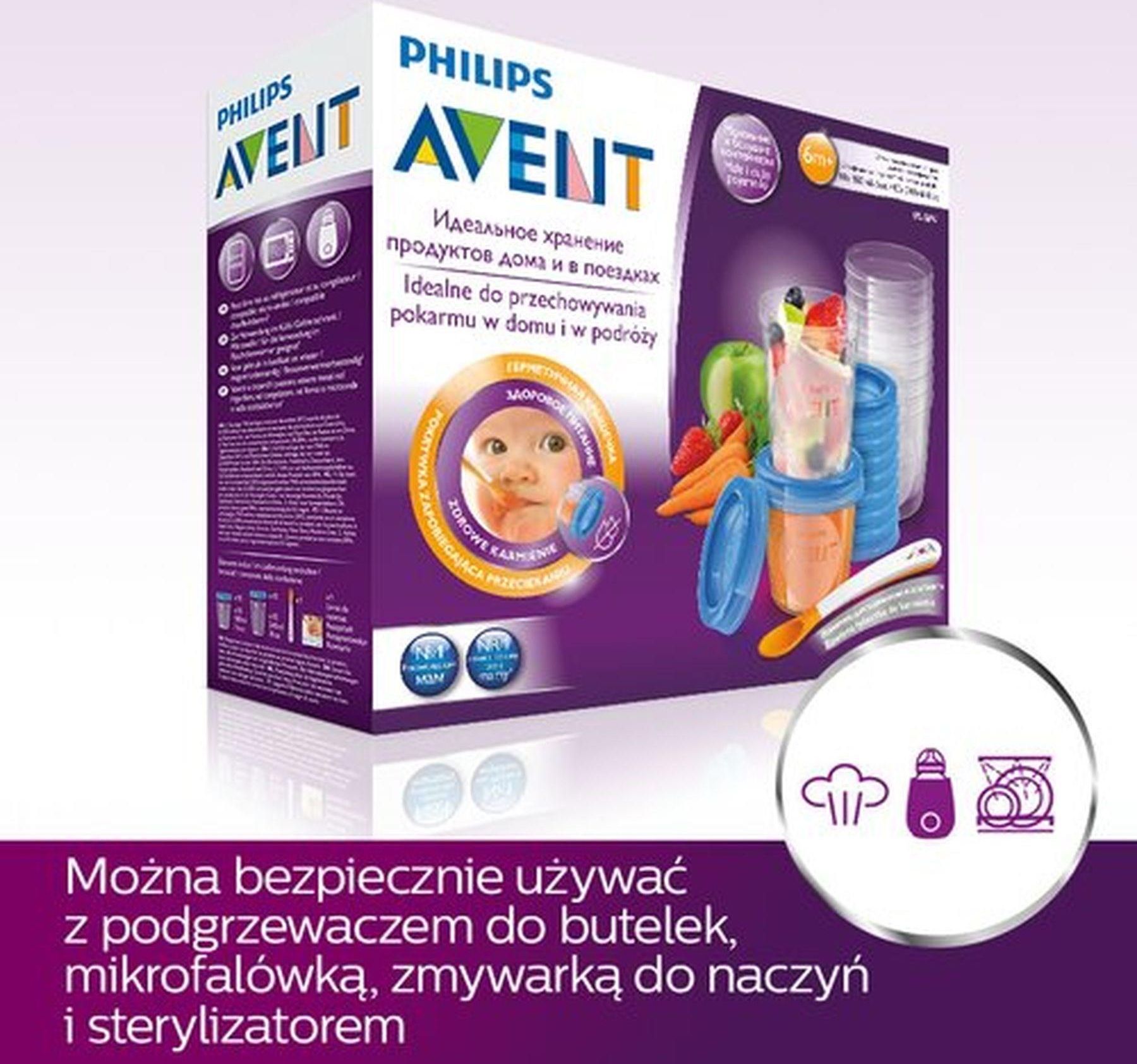 Zestaw pojemników do przechowywania żywności Philips Avent SCF721/20 z łyżką