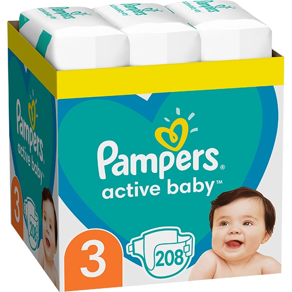 pampers nr 3 208 bucati