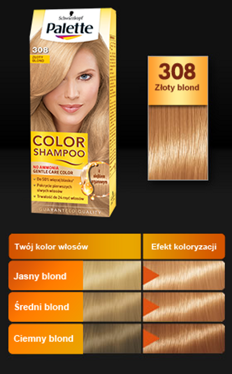 perłowy blond szampon koloryzujący palette