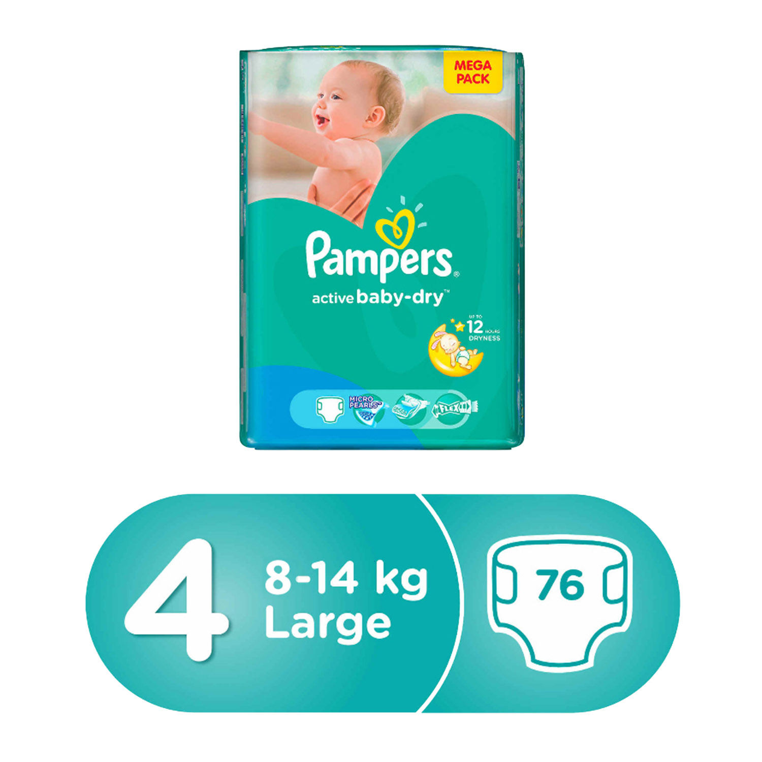 pampers active baby 4 mega pack