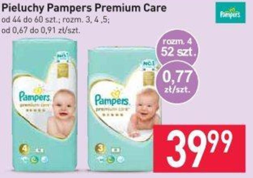 promocja pieluchy pampers 4