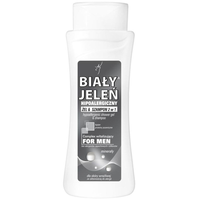 biały jeleń for men szampon i żel 2w1