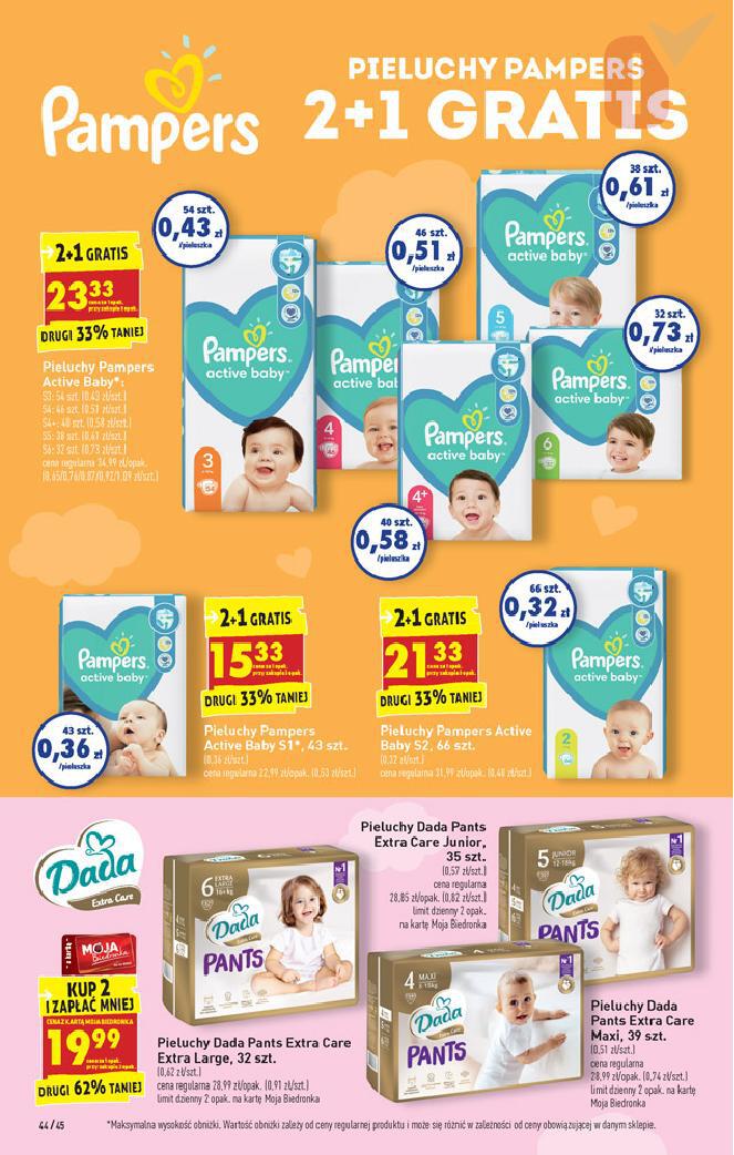 pampers 2 biedronka cena