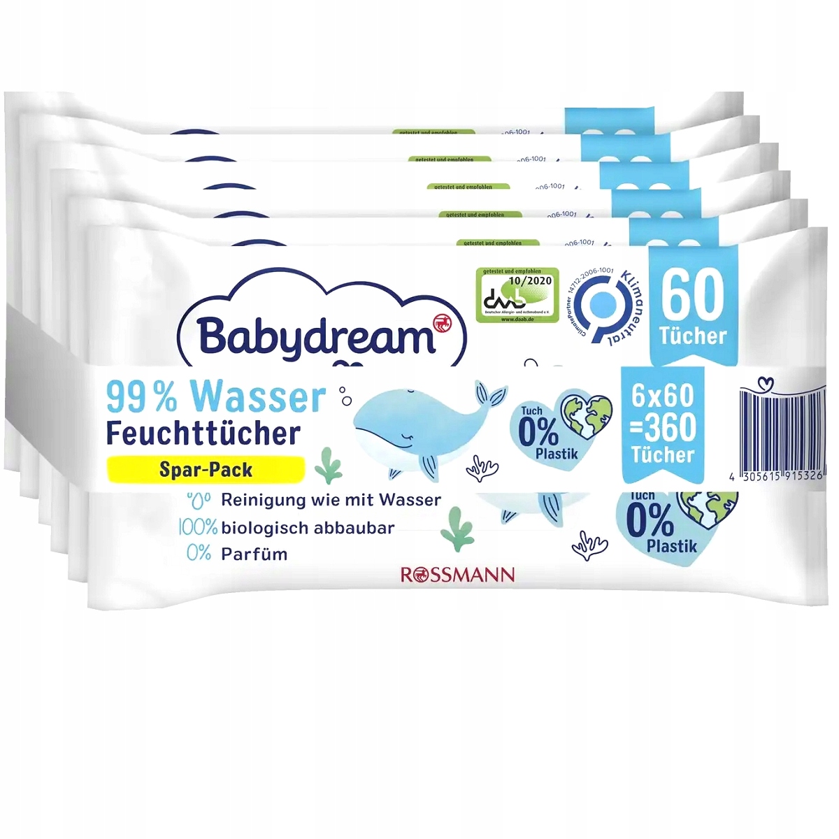 babydream chusteczki nawilżane w 99 nasączane wodą srokao