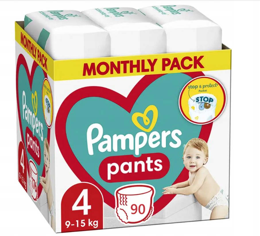 pieluchomajtki pampers pants 4 miesieczne opakowanie