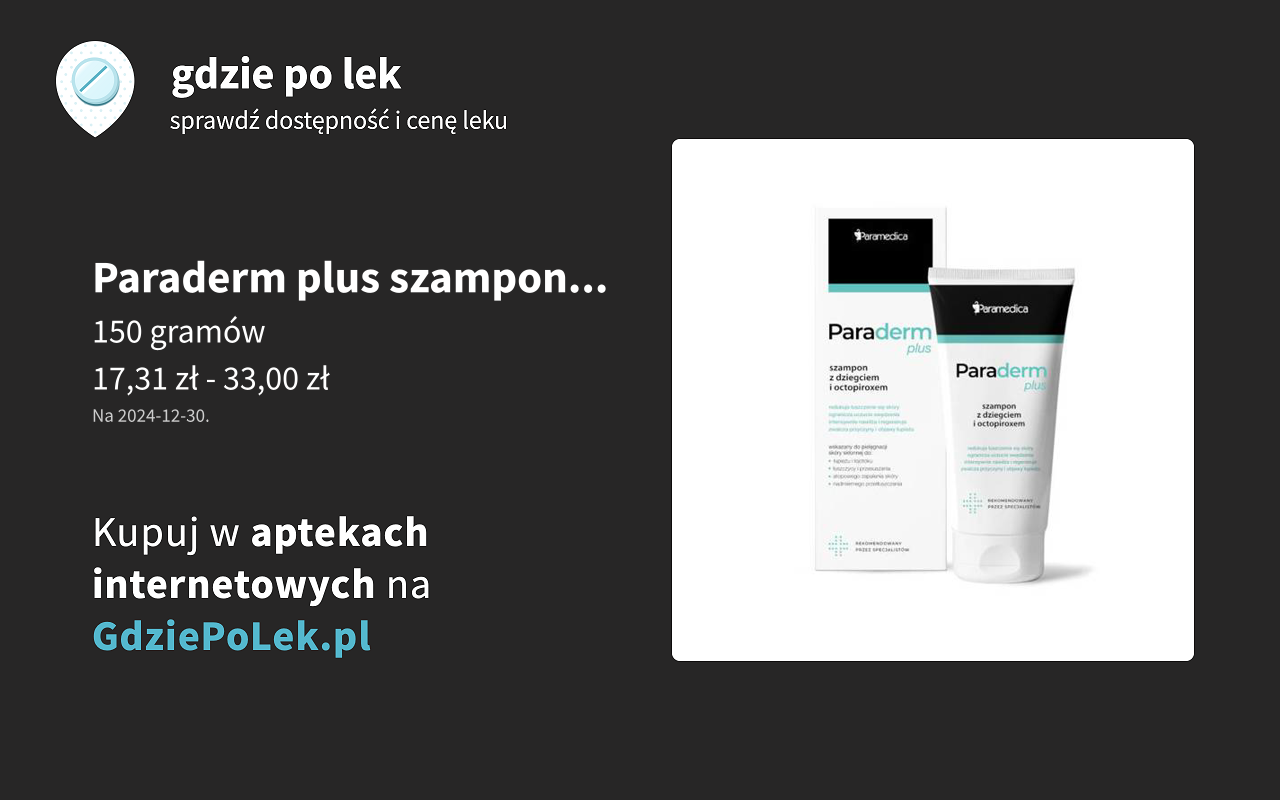 apteka prima szampon paraderm plus