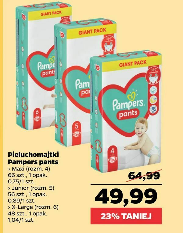 netto pieluchomajtki pampers