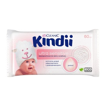 cleanic kindii chusteczki nawilżane ultra sensitive 6 x 60 szt