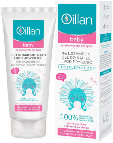 oillan baby 3w1 żel szampon do kąpieli 200ml