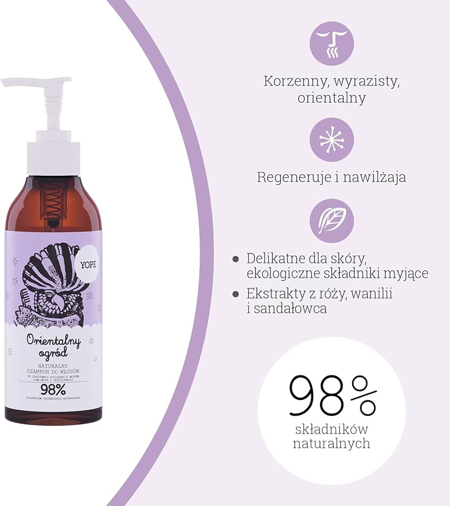 yope naturalny szampon do włosów orientalny ogród 300 ml skład