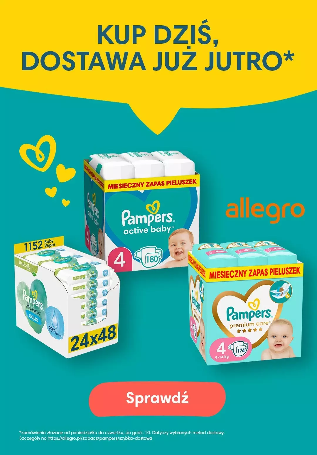 biedronka pampers 144szt