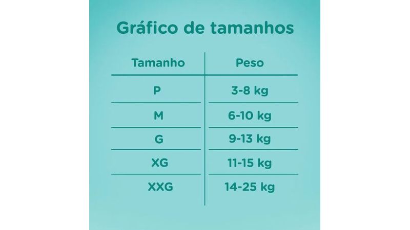 pampers 6 pants tabela