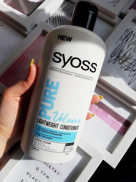 syoss pure volume ultralekka odżywka do cienkich włosów 500 ml