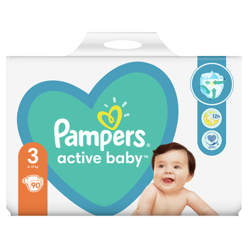 pampers active baby 3 90 szt cena