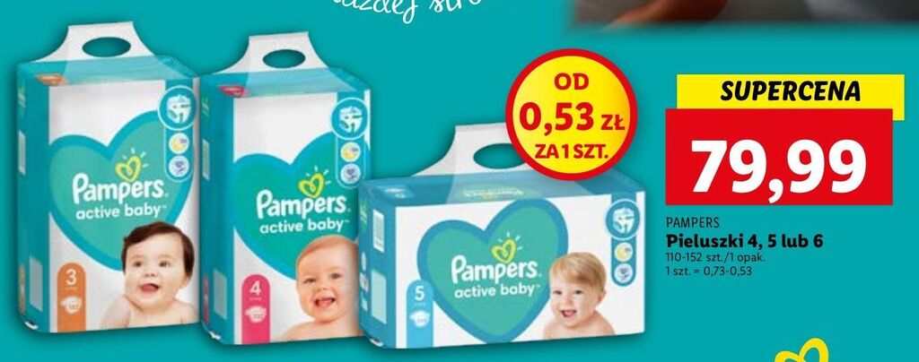 lidl pampers activ vaby 3