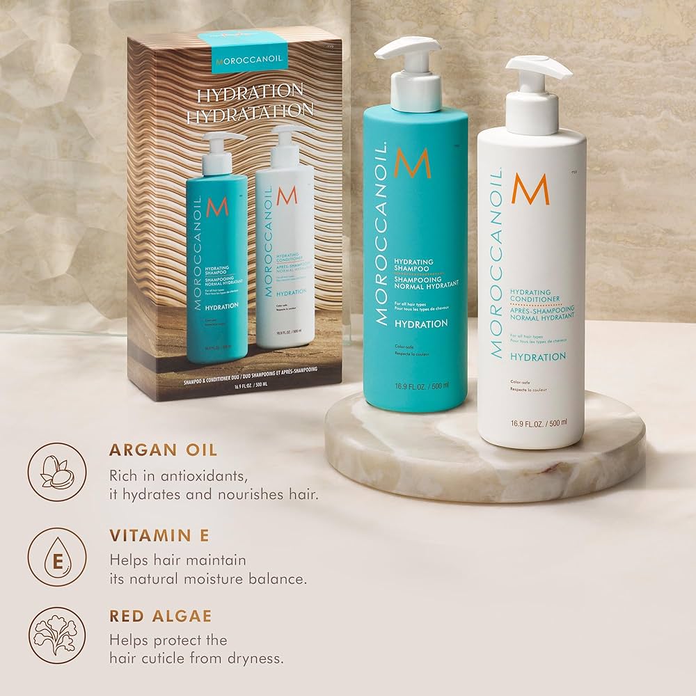 moroccanoil duo pack nawilżenie 500 ml szampon i odżywka