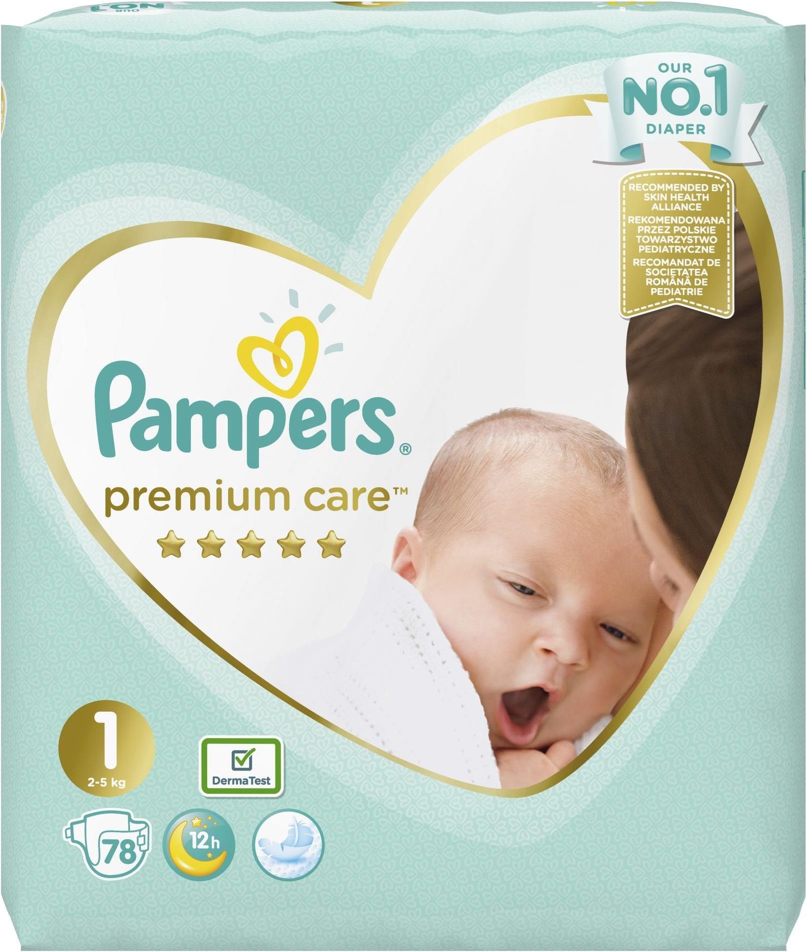 pampers premium care 1 newborn 78 pieluszek