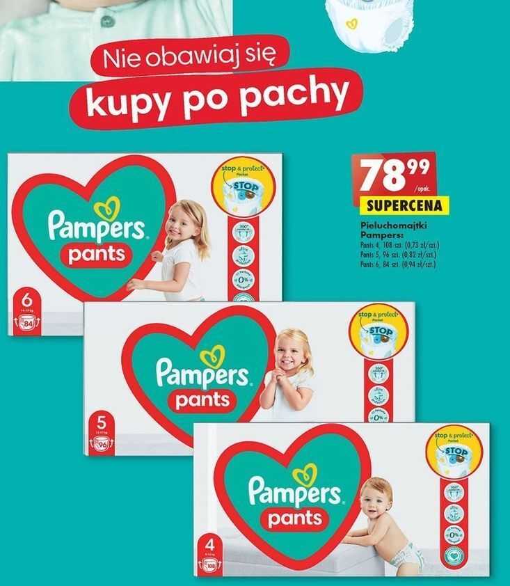 pieluchomajtki pampers biedronka 5