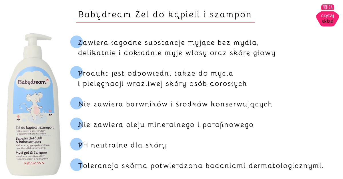 babydream szampon dla dzieci skład