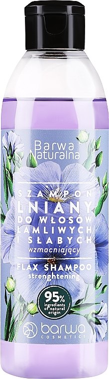 barwa naturalna lniany szampon do włosów z kompleksem witamin