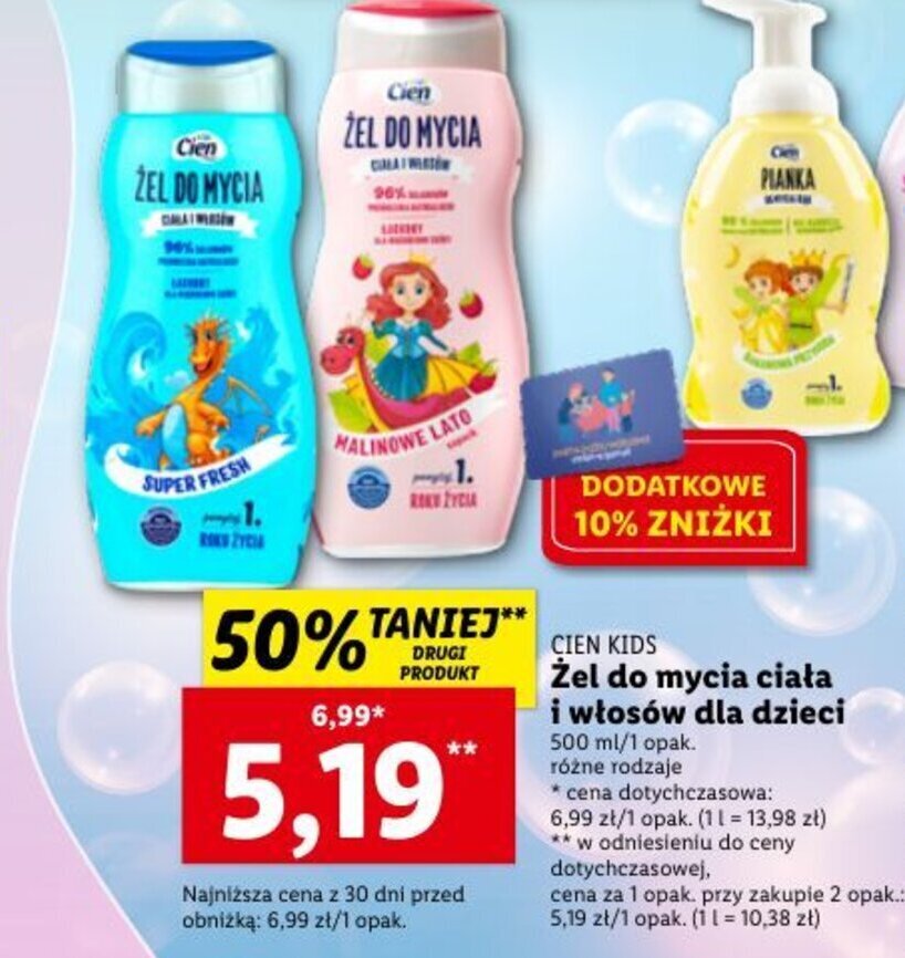 lidl szampon cien dla dzieci