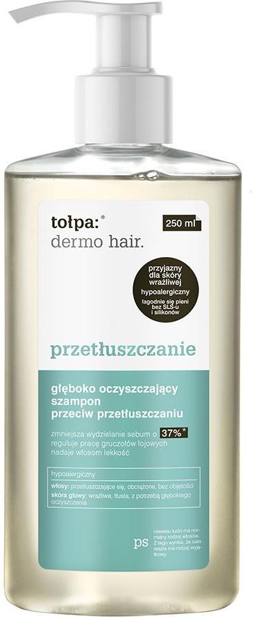 tołpa dermo hair głęboko oczyszczający szampon przeciw przetłuszczaniu 250ml