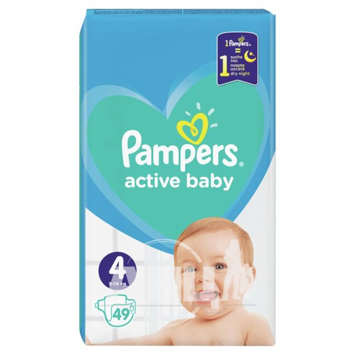 pampers active baby dry 4 49 sztuk