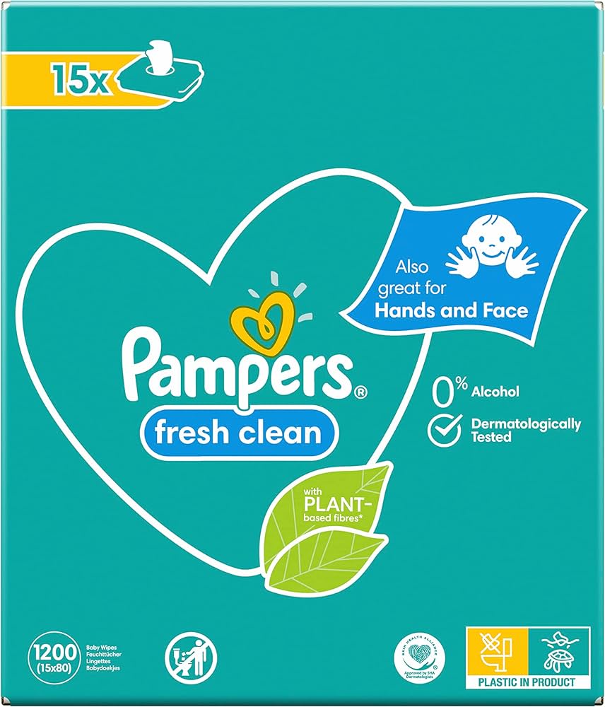 pampers chusteczki fresh clean 12 x 64 sztuki