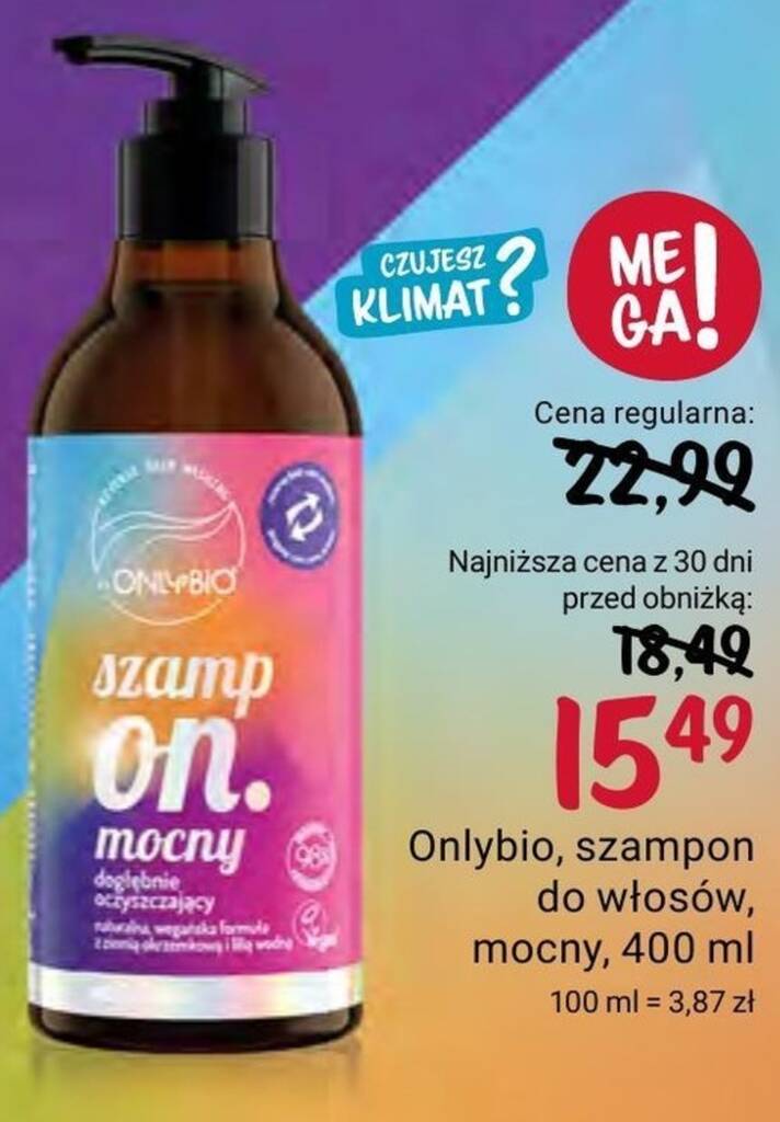 onlybio szampon do włosów przetłuszczających się rossmann