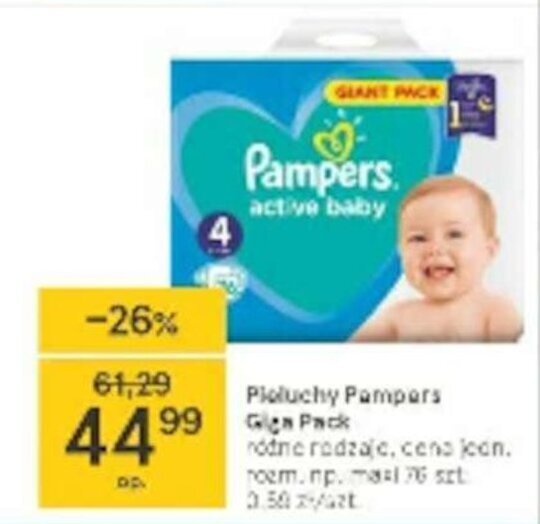 tesko pampers promocja