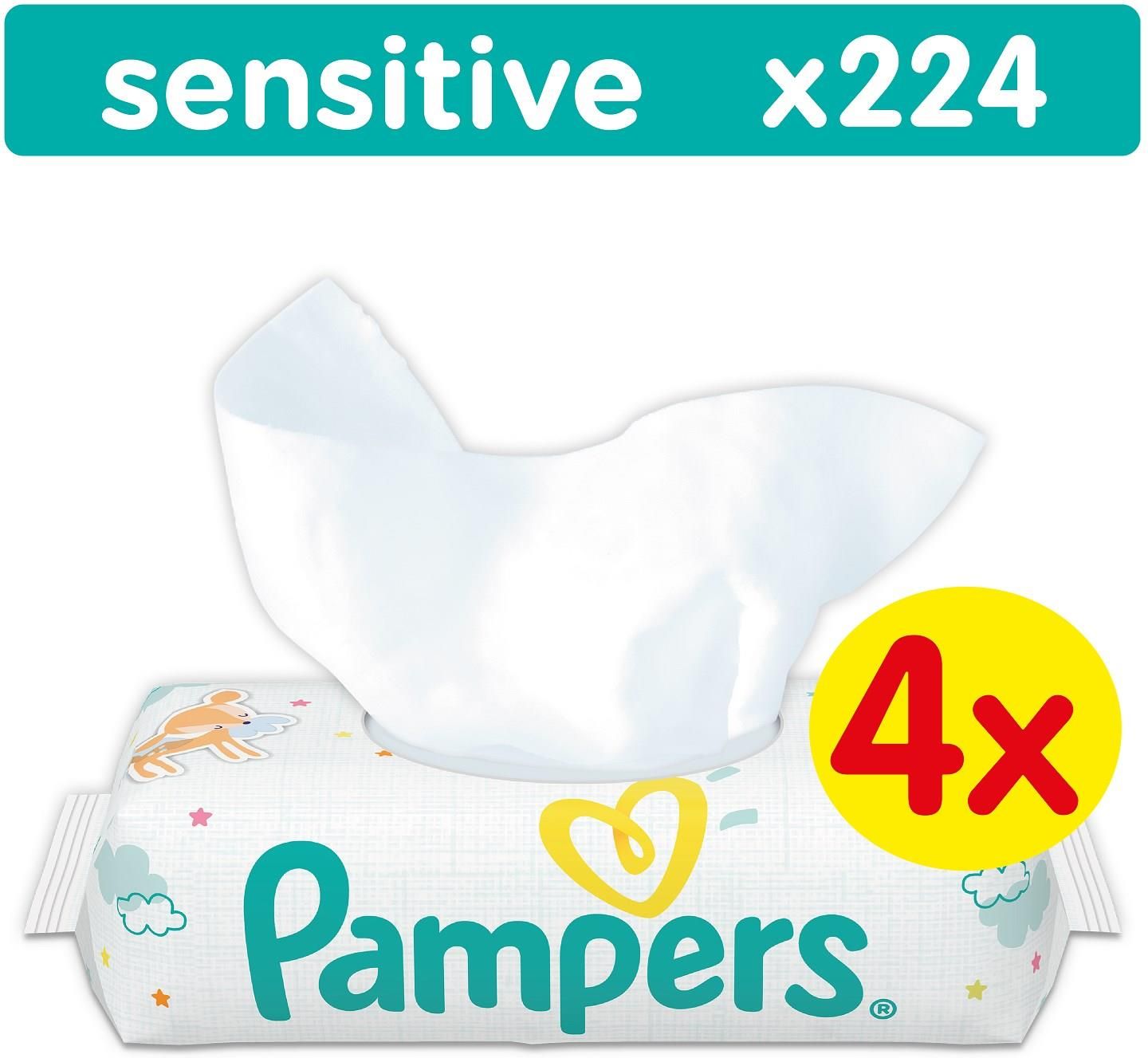 chusteczki pampers sensitive 4x56