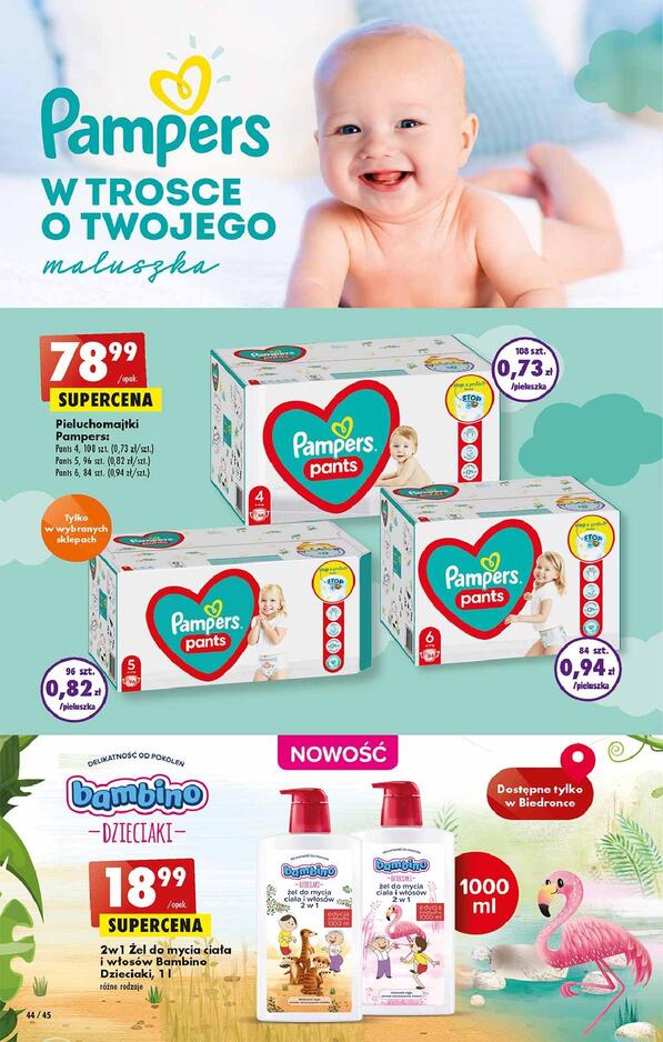 biedronka pieluchomajtki pampers