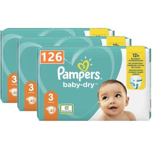 pampers active baby-dry pieluszki 3 midi 126 sztuk