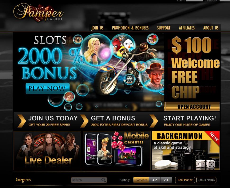 pamper casino mobile