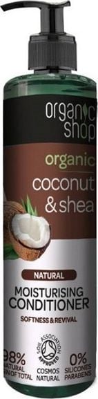 organic shop nawilżająca odżywka do włosów coconut&shea 280 ml