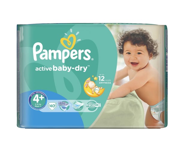 pieluchy pampers active baby-dry 4+ maxi+