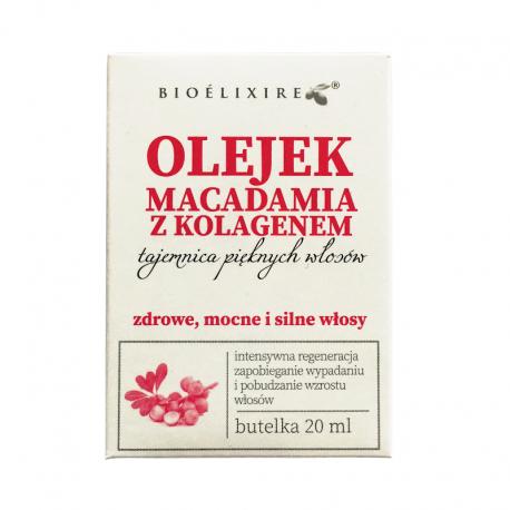 olejek makadamia z kolagenem do włosów bioelixire