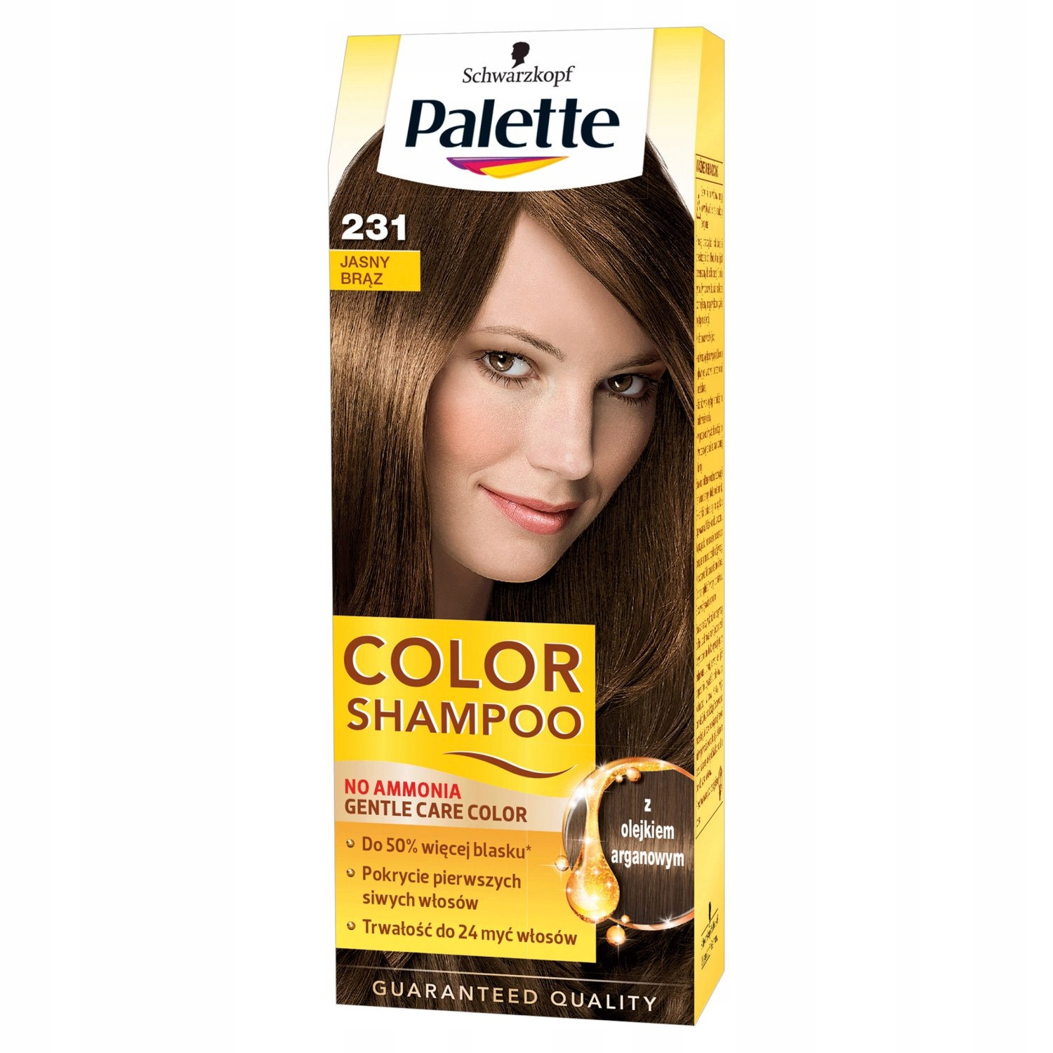 palette color shampoo szampon koloryzujący 231 jasny brąz