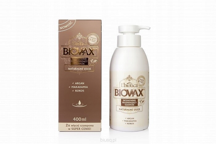 biovax argan makadamia kokos szampon do włosów 400 ml