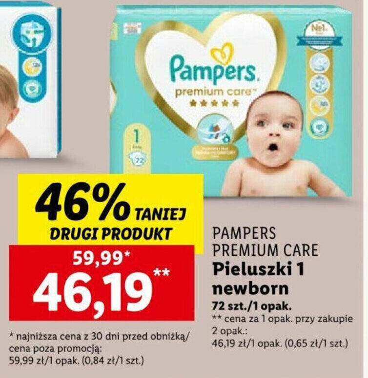 lidl pieluchy pampers rozm 1