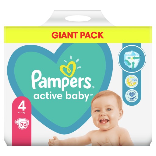 pampers active baby pieluchy rozmiar 4 maxi mounth opack