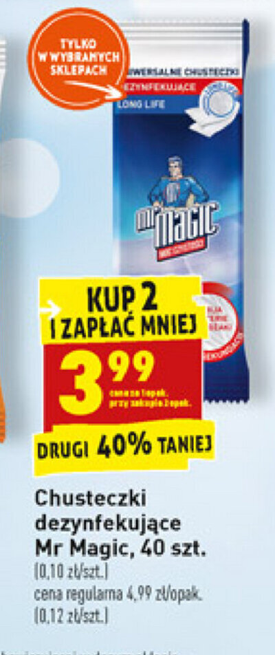 chusteczki nawilżane antybakteryjne mr magic