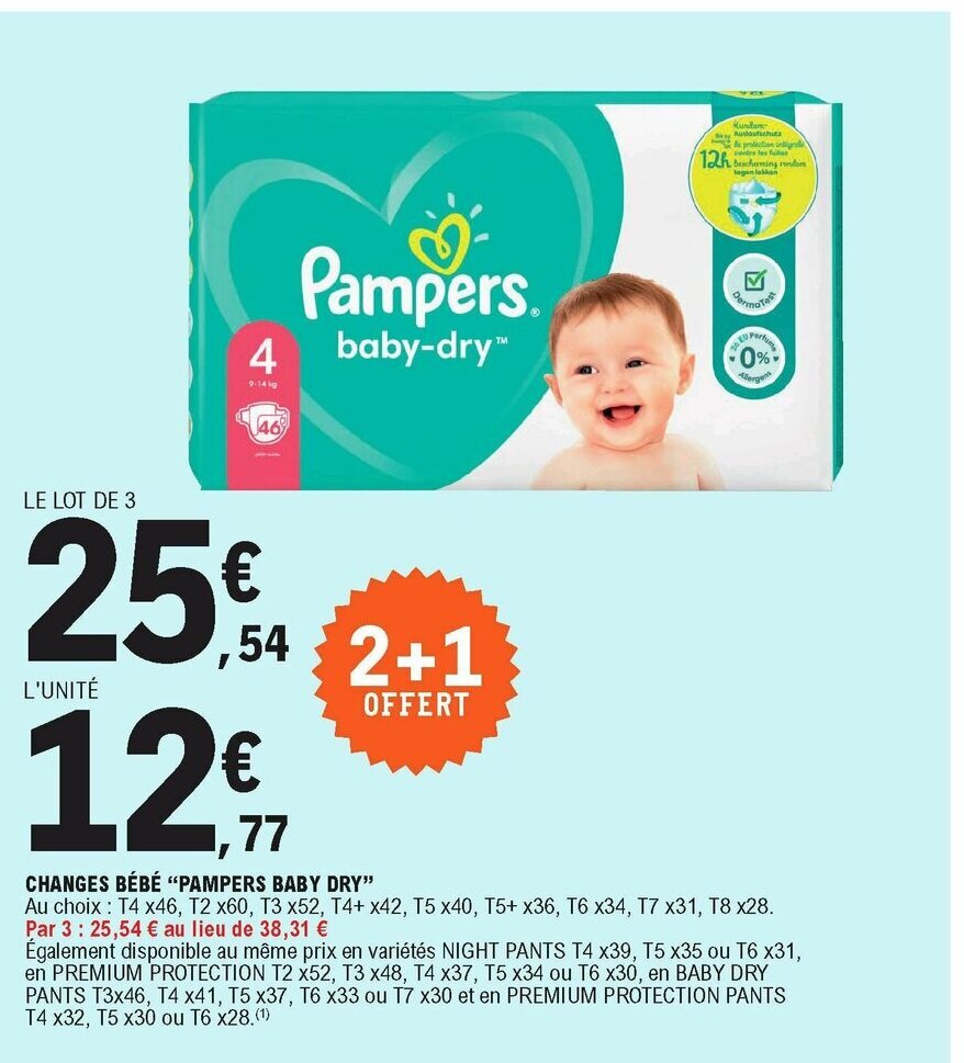 pampers leclerc