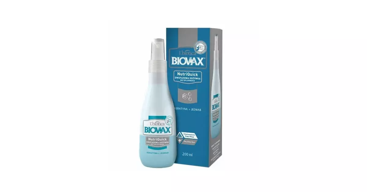 lbiotica biovax nutriquick odżywka do włosów keratyna 200ml